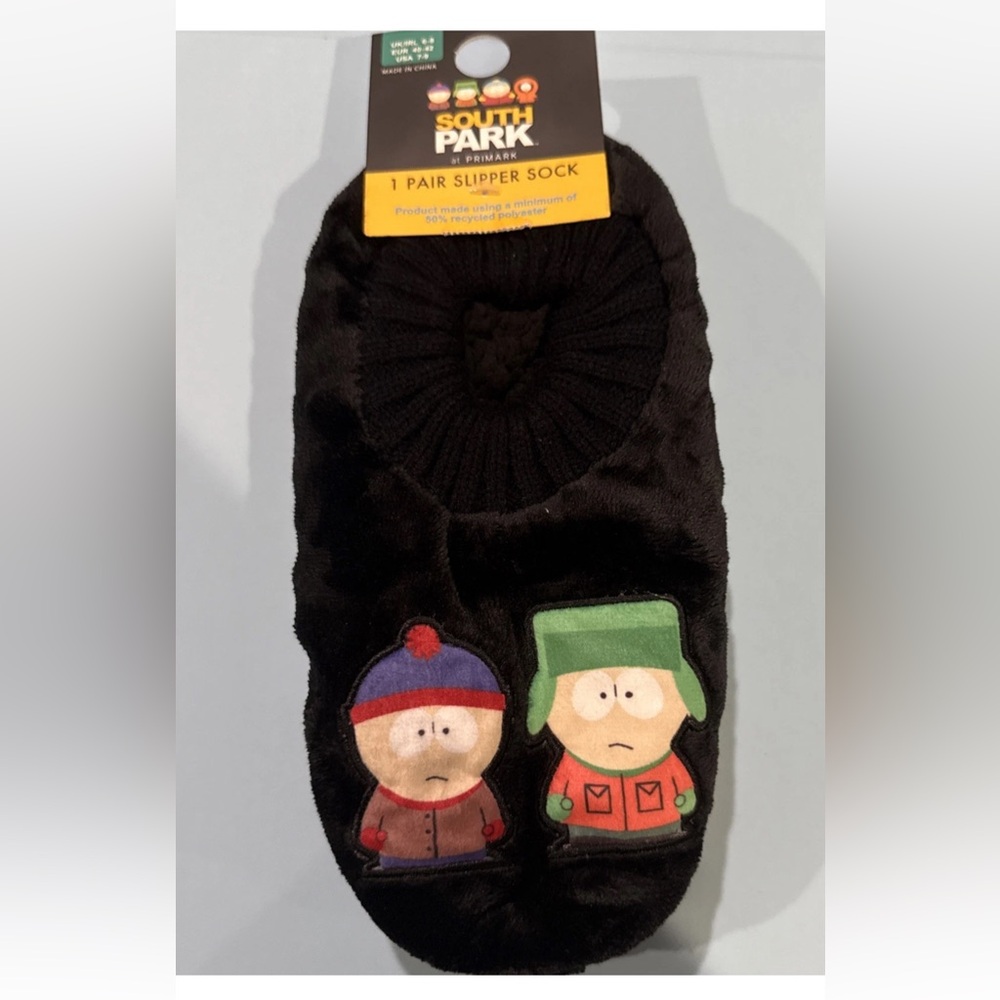 SOUTHPARK X Primark Slipper Sock Brand New. Adult Size 7-9